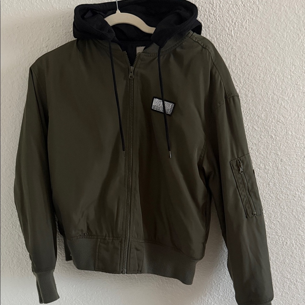 Vans Dark Olive Bomber Jacket with Hood